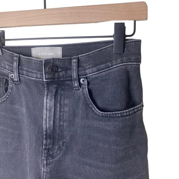 EVERLANE The Cheeky Jean Tumbled Black size 26x 28.5” - Picture 9 of 16